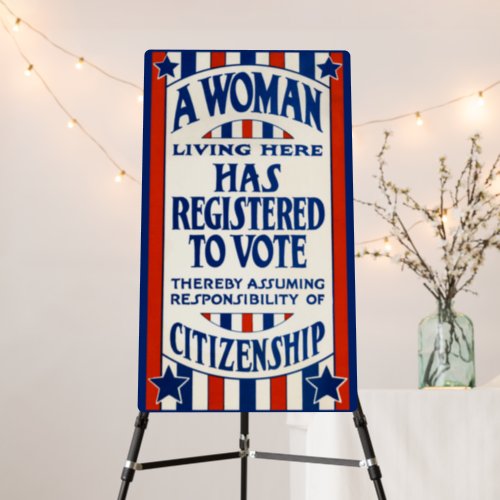 Vintage Womens Voting Rights Support Reprint Foam Board