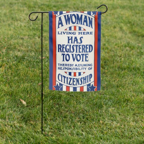 Vintage Womens Voting Rights Support Reprint Garden Flag