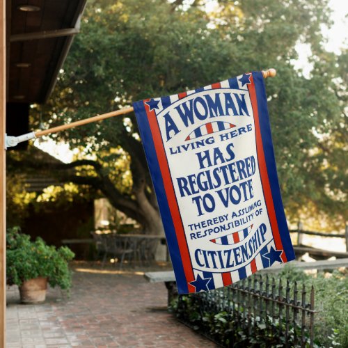 Vintage Womens Voting Rights Support Reprint House Flag