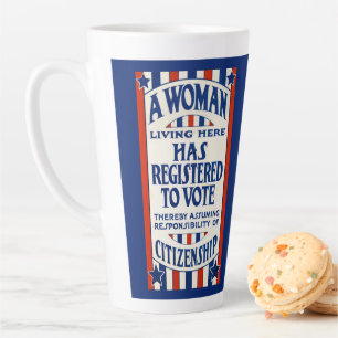 Vintage Women's Voting Rights Support Reprint Latte Mug