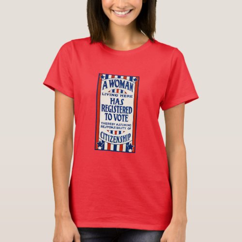 Vintage Womens Voting Rights Support Reprint T_Shirt