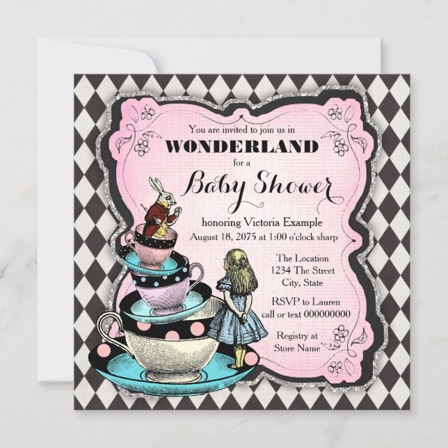 Vintage Wonderland Baby Shower Invitation (Front)