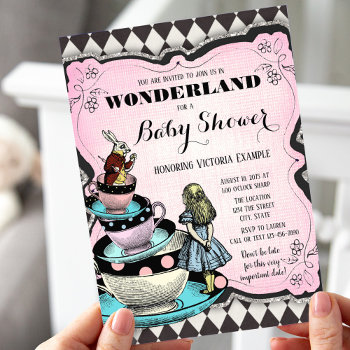 Vintage Wonderland Baby Shower Invitations by The_Vintage_Boutique at Zazzle