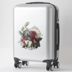 Vintage Wonderland Rabbit Collage Vinyl Sticker