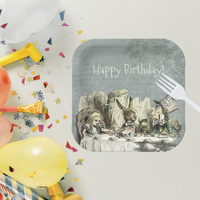 Vintage Wonderland Tea Party  Paper Plates (Creator Uploaded)
