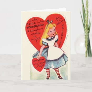 Vintage Wonderland Valentine's Day Card by RetroMagicShop at Zazzle