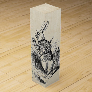 Vintage Wonderland White Rabbit Wine Box