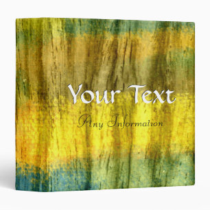 Vintage Wood Abstract Art 10 3 Ring Binder