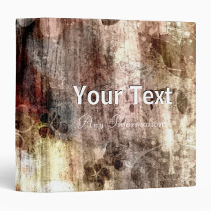 Vintage Wood Abstract Art 2 Binder