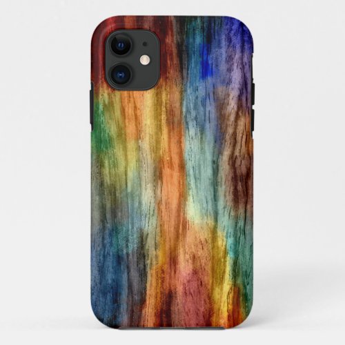 Vintage Wood Abstract Art 2 iPhone 11 Case