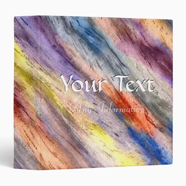 Vintage Wood Abstract Art 7 Binder (Front/Spine)