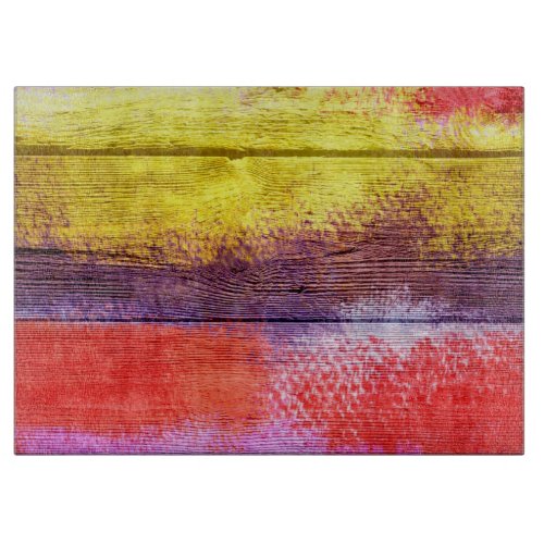 Vintage Wood Abstract Painting 12 Cutting Board