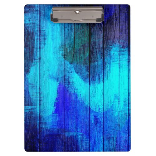 Vintage Wood Abstract Painting 3 Clipboard