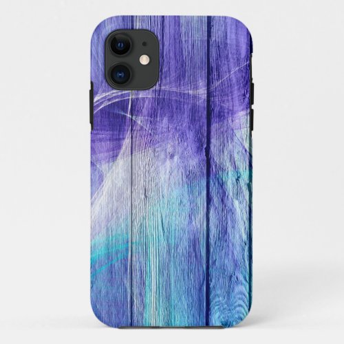 Vintage Wood Abstract Painting 7 iPhone 11 Case