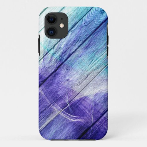 Vintage Wood Abstract Painting 8 iPhone 11 Case