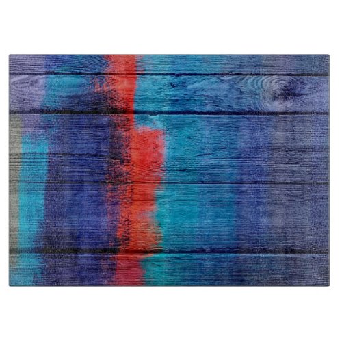 Vintage Wood Abstract Painting 8 Cutting Board