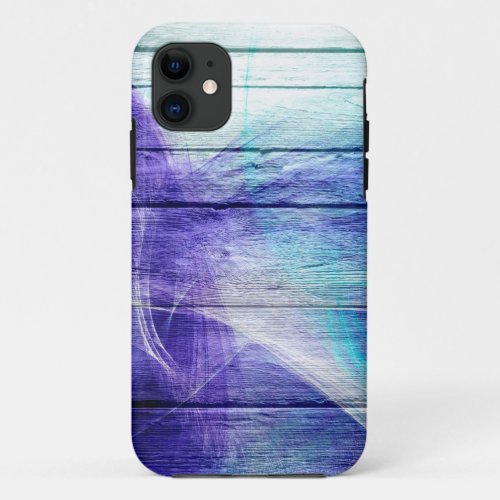 Vintage Wood Abstract Painting 9 iPhone 11 Case