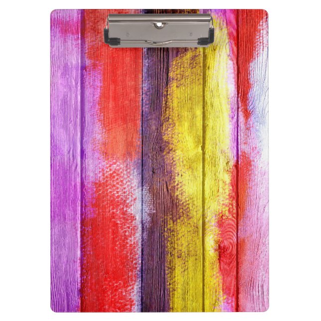 Vintage Wood Abstract Painting #9 Clipboard (Front)