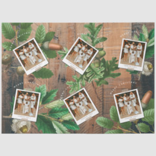 Vintage Wood Acorn Christmas Holiday Photo Tissue Paper