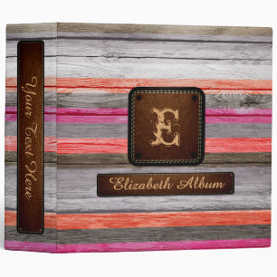 Vintage Wood Elegant Album Leather Look #9 Binder
