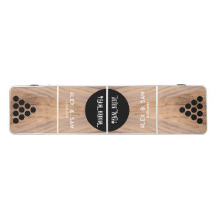Vintage Wood Wedding Personalised Beer Pong Table