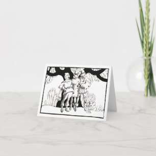 Vintage Woodblock-style Deco Medieval Carolers Card