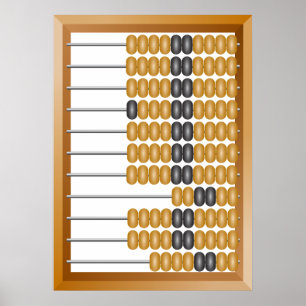 Vintage Wooden Abacus Classic Counting Tool Poster