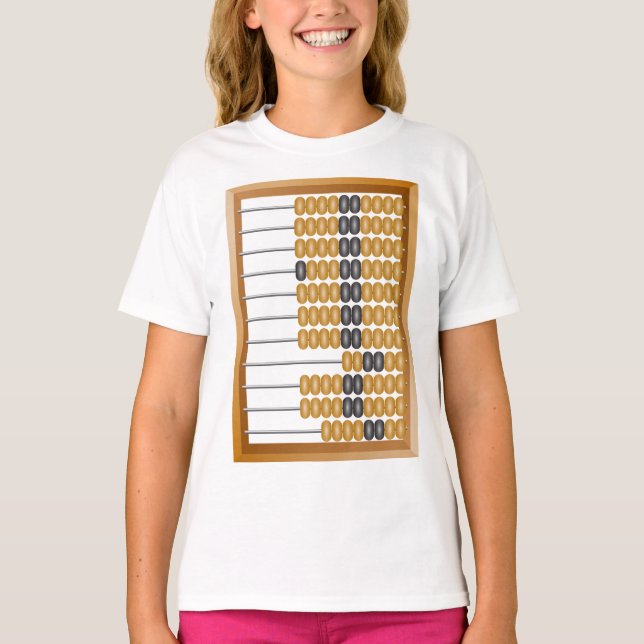 Vintage Wooden Abacus Classic Counting Tool  T-Shirt (Front)