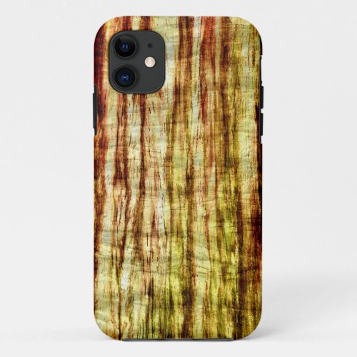 Vintage Wooden Abstract Art iPhone 11 Case