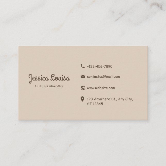 Vintage & Wooden Business Card (Front)