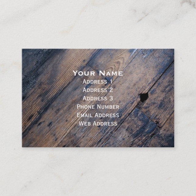 Vintage Wooden Floor Business Card (Front)