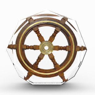 Vintage Wooden Helm Award