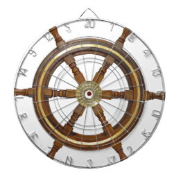 Vintage Wooden Helm Dart Board