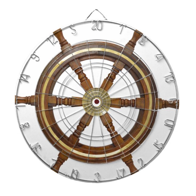 Vintage Wooden Helm Dart Board (Front)