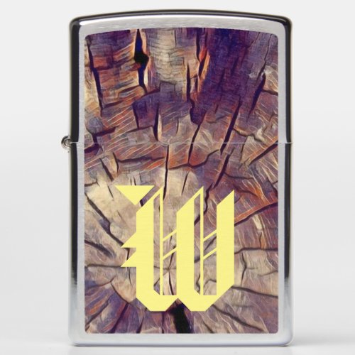 Vintage wooden tree trunk background Customizable  Zippo Lighter