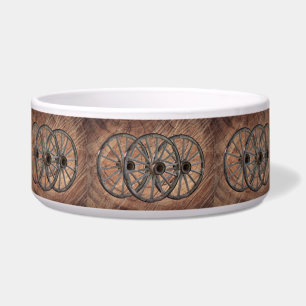 Vintage Wooden Wagon Wheels Bowl