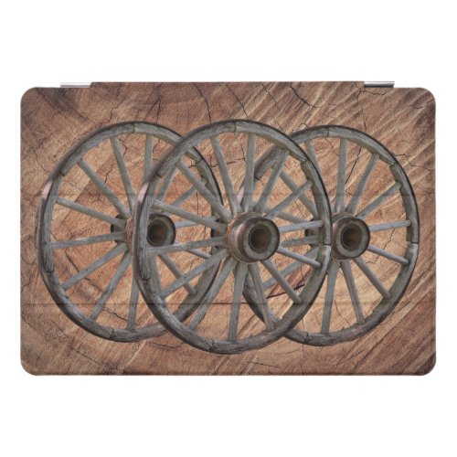 Vintage Wooden Wagon Wheels iPad Pro Cover