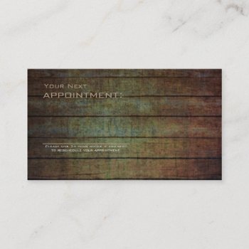 Vintage Woodgrain Handyman Construction Carpenter Appointment Card by heresmIcard at Zazzle