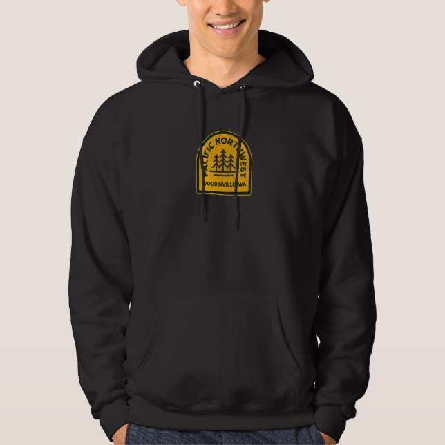 Vintage Woodinville Washington PNW Pacific Northwe Hoodie (Front)