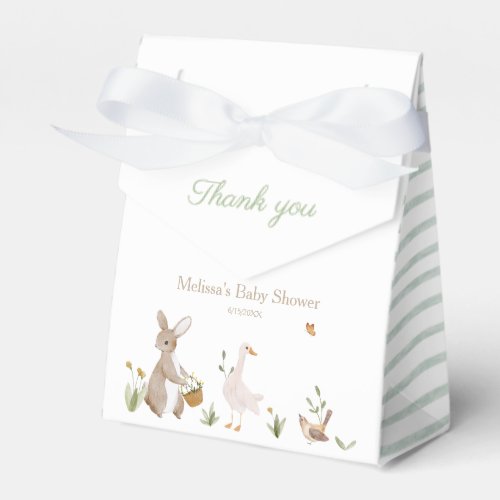 Vintage woodland animal Baby shower guest party  Favor Boxes