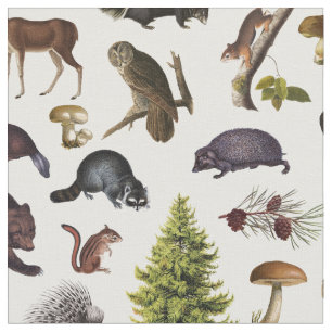 Vintage Woodland Animals Fabric
