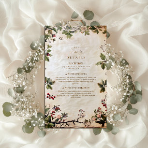 Vintage Woodland Berry Wedding Enclosure Card