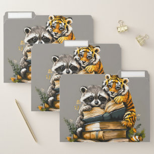 Vintage Woodland Book Club File Folder