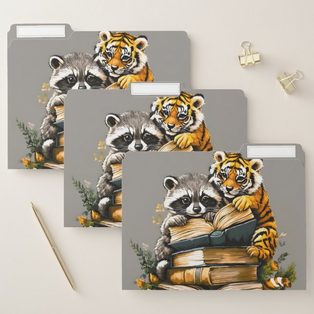 Vintage Woodland Book Club File Folder (Set)