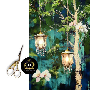 Vintage Woodland Chandelier Decoupage Tissue Paper
