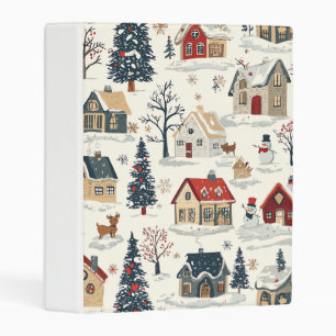 Vintage Woodland Christmas Pattern (11) Mini Binder