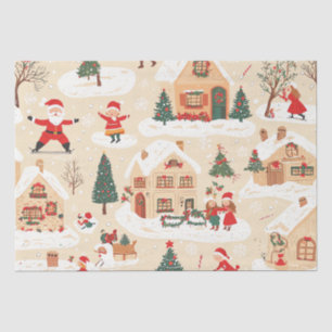 Vintage Woodland Christmas Pattern (19) Tissue Paper