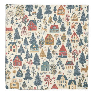 Vintage Woodland Christmas Pattern (20) Duvet Cover