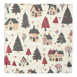 Vintage Woodland Christmas Pattern (9) Duvet Cover
