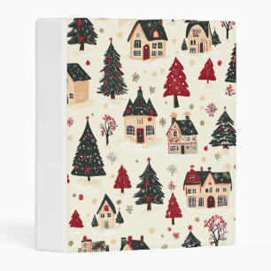 Vintage Woodland Christmas Pattern (9) Mini Binder